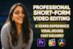 do professional video editing using adobe premiere pro