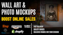 create realistic frame mockups for your art or photos