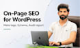do complete on page SEO optimization for your wordpress website