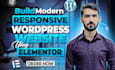 build modern responsive wordpress website or landing page using elementor