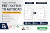 convert PDF to autocad dwg from sketch or image
