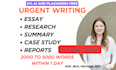 do urgent essay writing, research summary paper, proposal, case study analysis