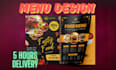restaurant menu, food flyer, brochure, poster design