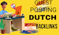 make high quality dutch guest post backlink for google rank