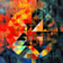 create abstract geometric digital art