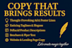 write eloquent and catchy lines for posters, flyers, and social media