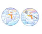 create awesome snowman mascot win logo