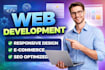 build custom website development, front end developer, full stack develop
