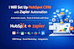 set up hubspot CRM with zapier automation for email marketing