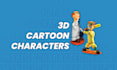 create 3d cartoon character designs for animation and print