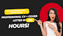 create a job winning resume, CV and cover letter