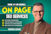 do complete website onpage SEO and technical optimization for google ranking