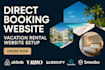 setup direct booking website with ownerrez, hostaway guesty lodgify, vrbo smoobu