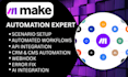 make com automation make com scenario  make com expert make com made com