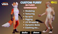 do custom vrchat avatar, furry nsfw vtuber model, vseeface animaze for unity