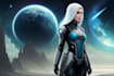 do unique sci fi character and sci fi art