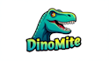 do t rex head mascot design with business
