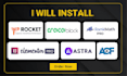 install elementor pro astra pro rank math pro wpforms wp rocket crocoblock