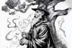 do a black and white engraving style illustration
