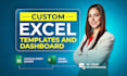 create custom excel spreadsheet templates, fix formulas, vba, macros, dashboard