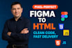 convert your figma design to clean responsive HTML CSS