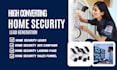 generate hot home security lead cyber security cctv lead generation landing page