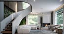 renew 3d minimalist apartment interior,luxury kitchen,bedroom living space revit
