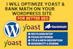 do on page SEO for wordpress with yoast or rank math plugin