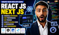 create your web app using react js and next js