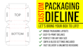 custom packaging dieline, box layout, print template