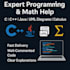 provide coding help and uml diagrams in java c and cpp