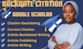 backdate citation, increase citations on google scholar peer reviewed journal