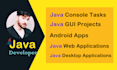 develop java projects, spring boot apps, web application and android