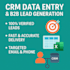 do CRM data entry and b2b lead generation with high accuracy