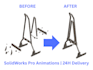 create professional solidworks animation for product demo and assembly guide