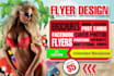 design HOT flyer, poster, brochure in 24 hours