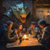 paint dnd character or dnd party art illustration