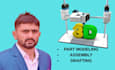 3d part modeling , assemblies