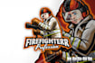 make high resolution firefighter mascot logo