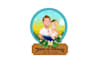 design hawaiian wedding caricatures logo