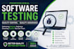 perform manual testing, automation testing, user testing
