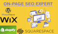 ecommerce onpage SEO expert for wordpress, shopify, wix website