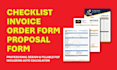 design fillable pdf form, order form, invoice, checklist