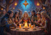 desing your dnd group party illustration