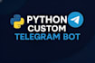 create a custom telegram bot with advanced features and ai integration