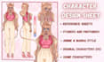 draw professional character design sheet for your oc or mascot