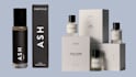 do perfume 3d mockup label with perfume bottle design