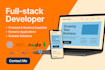 build custom mern or full stack web development, frontend and backend developer