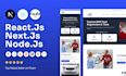 develop web app in react js, next js, nodejs, firebase, vercal