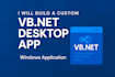 build a custom desktop application using vb net